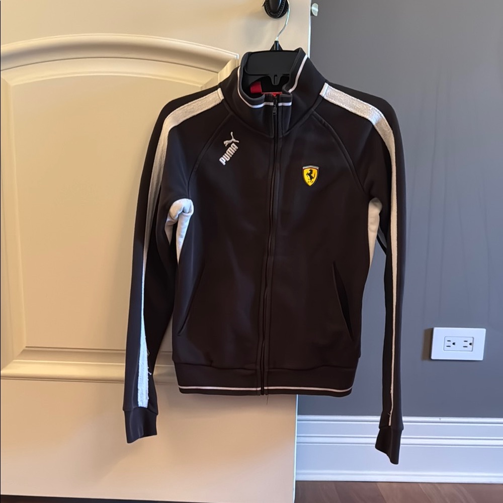 Puma Black Track Jacket with Ferrari Logo